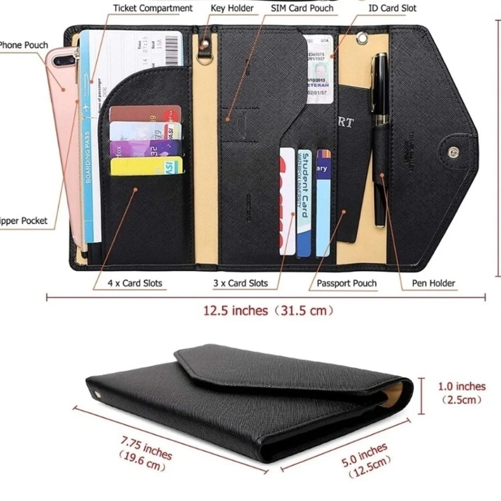 Rose Gold Women's Travel Wallet by Zoppen